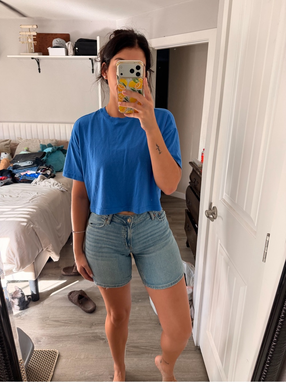 American Eagle Outfitters Light Blue Denim Shorts